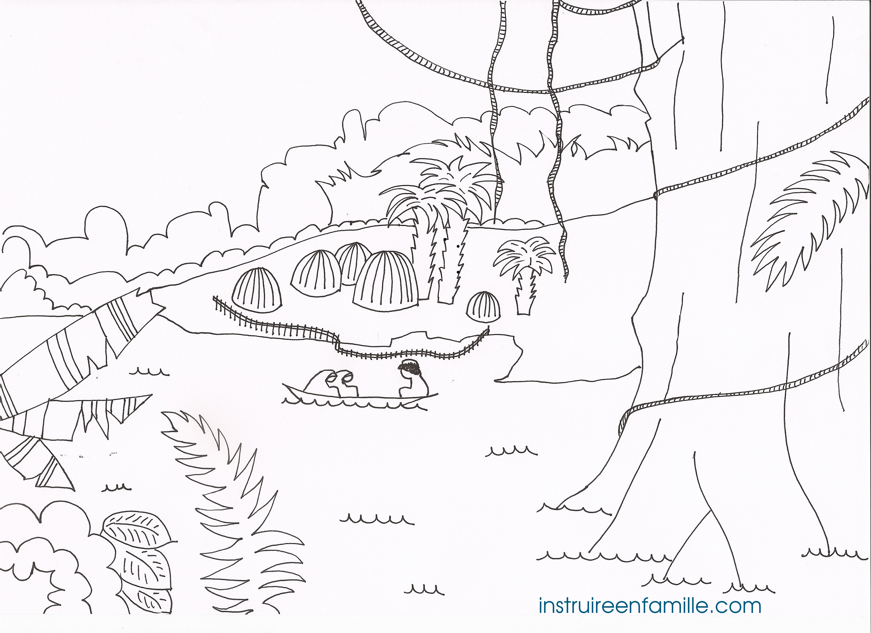 paysage   colorier instruire en famille