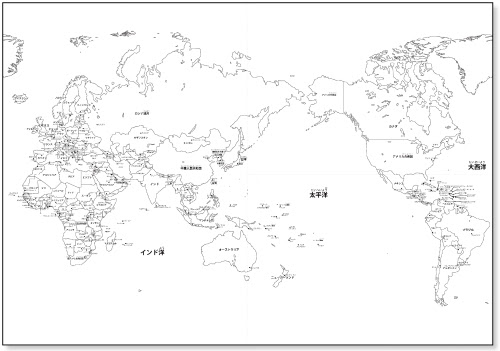 子ども用 世界地図 白地図 国名 首都名 国境線のみ 無料ダウンロード 印刷 ちびむすブログ