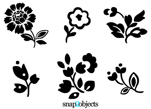 Free Free 122 Silhouette Simple Flower Svg SVG PNG EPS DXF File