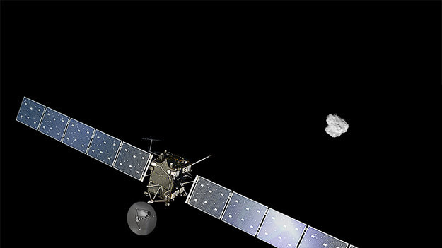 Rosetta approaching comet 67P/C-G from afar. 