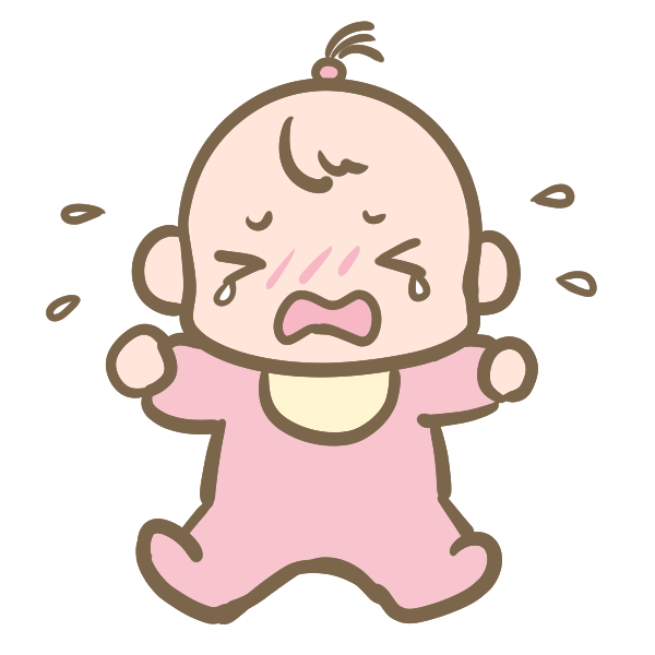 泣く赤ちゃん 女の子 のイラスト かわいいフリー素材が無料のイラストレイン