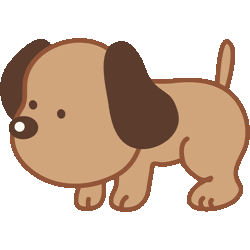 シンプルタッチ子犬 No 126 シンプル犬のイラスト アイコン 条件付フリー素材集 スマホなど携帯電話対応