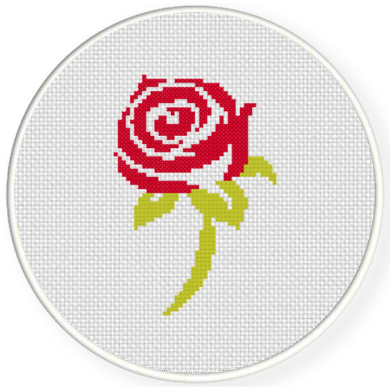 Beautiful Rose Cross Stitch Pattern - Daily Cross Stitch