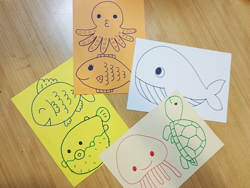 ラップ芯と画用紙で工作 さかなつり こどものづくり 子どものためにいろいろ手作り