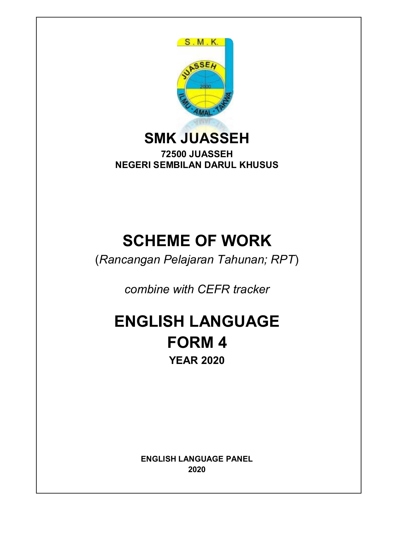 Form 4 Cefr Textbook