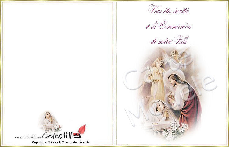 Cartes A Imprimer Invitation De Communion Cartes Imprimables Celestill