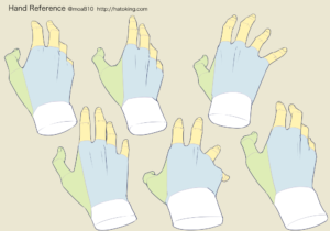 手のイラスト資料集 Hand Reference Hato King