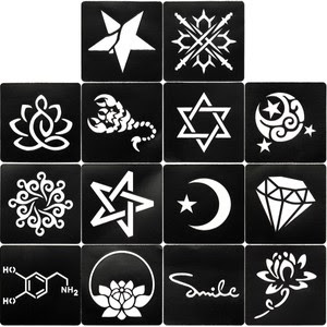  Temporary  Tattoo Stencils Template Body Art Decal DIY 