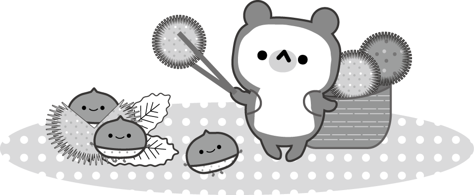 秋 栗のイラスト 無料イラスト