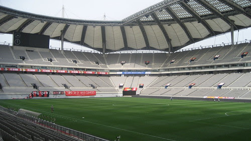 Inside the Seoul World Cup Stadium. Costing US$151 million, the spectacular 