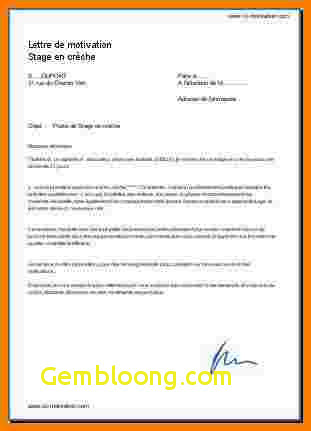 Lettre motivation creche - Modele de lettre type