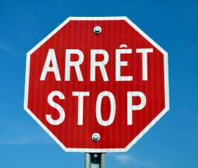Bilingual Stop sign