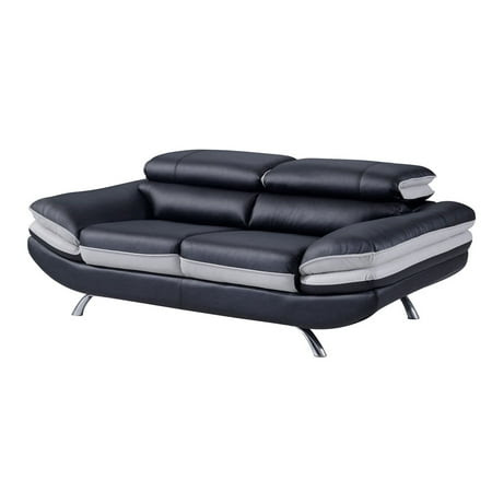 Review Global U7110-R6U6-L Loveseat w/ Headrest in Black & Light Grey
Leather Before Special Offer Ends