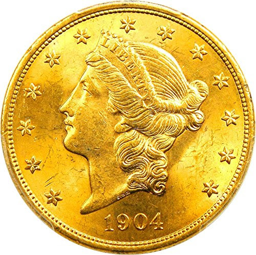 1904 P $20 Liberty Gold Twenty Dollar MS64 PCGS at Amazon's Collectible Coins Store