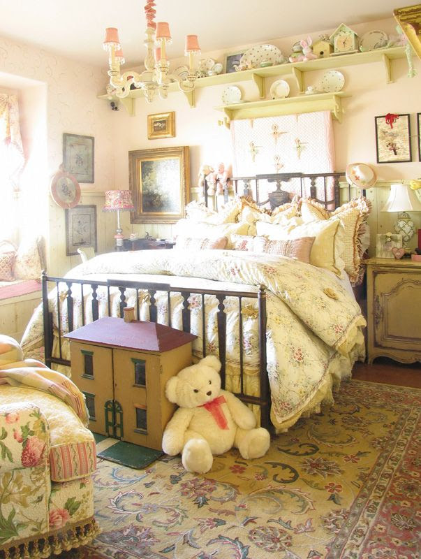 Interiors | Gary Riggs Home~Repaint the shelving for Searlait's room and mount over dresser mirror