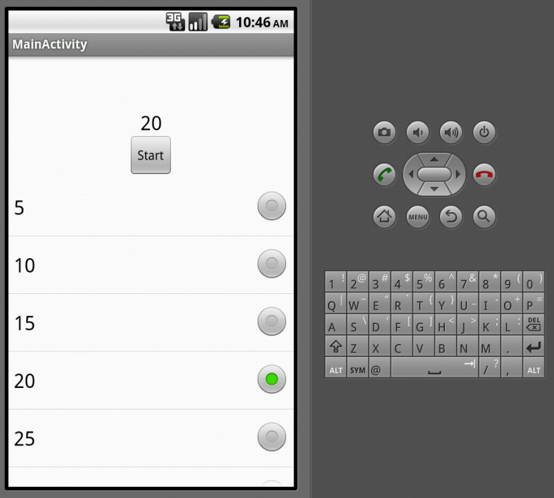 android 3 listchoice
