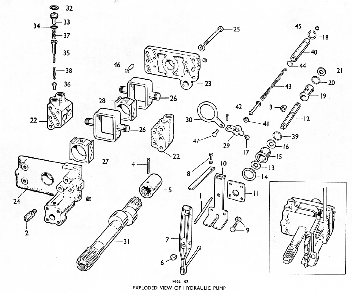 Mf 35 Hydraulic Pump Detail