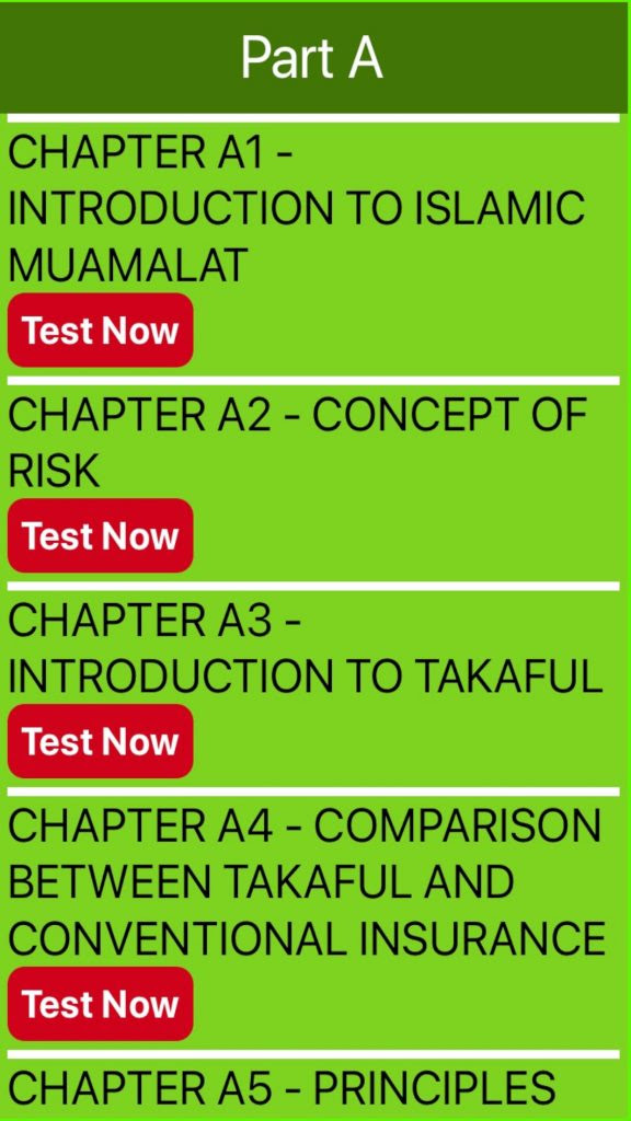 Takaful Basic Exam – TBE Praktis Mobile App – Peperiksaan 