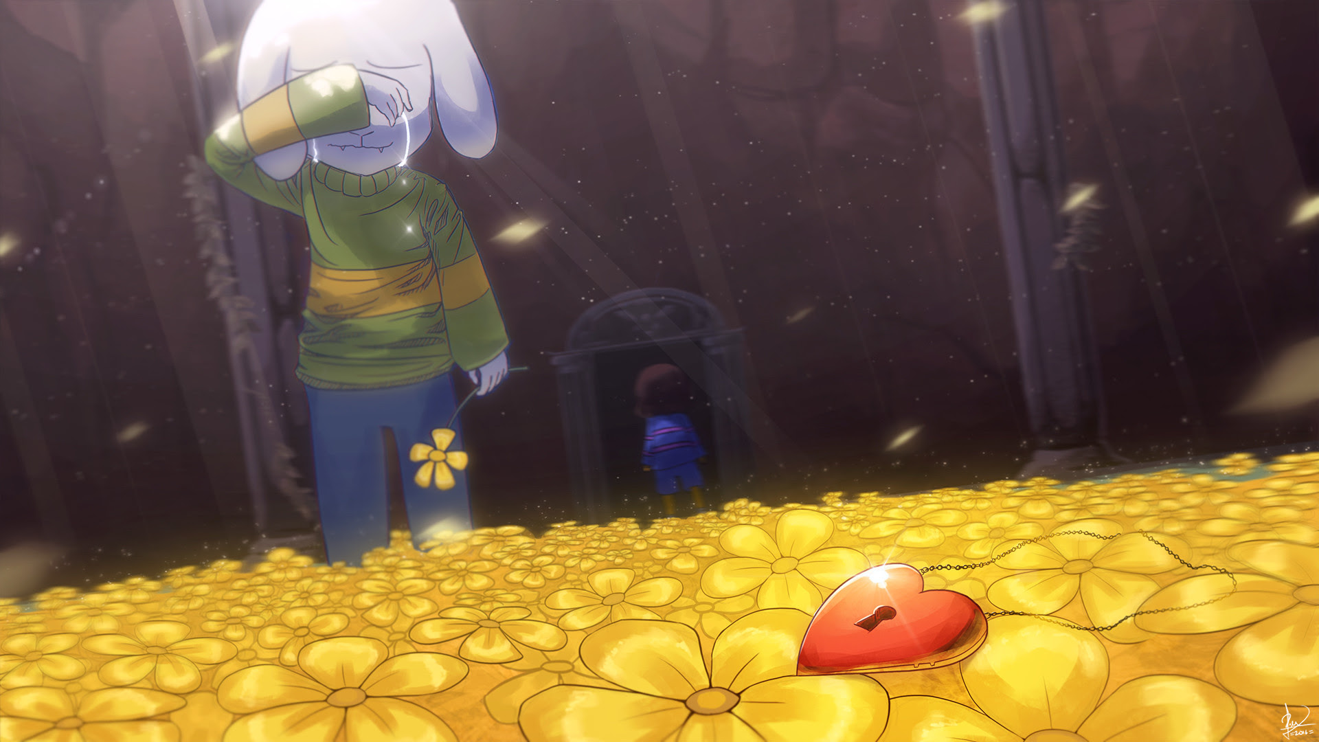 Asriel And Chara Sad Shefalitayal