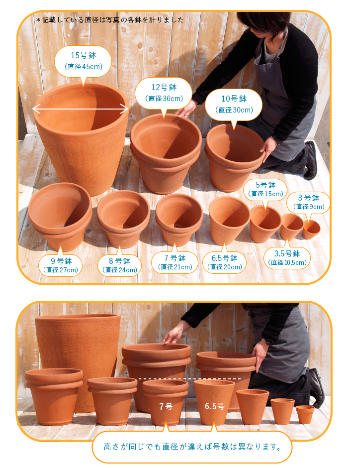 号数ってなに 植木鉢の大きさを詳しく知りたい 植木鉢ナビ