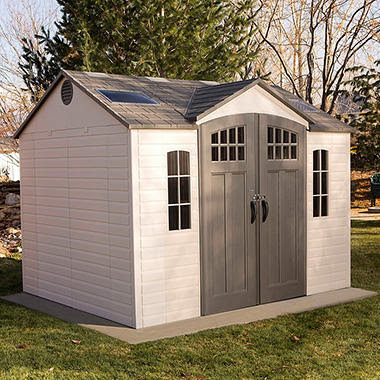 Lifetime 10' x 8' Outdoor Storage Shed with Carriage Doors 