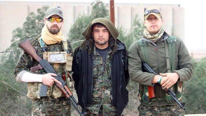 Briton Jamie Read (left) reportedly fighting with Kurdish militia in Syria against the Islamic State. Photo from facebook.com