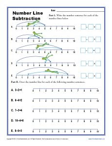  subtraction using number line worksheets vrogueco