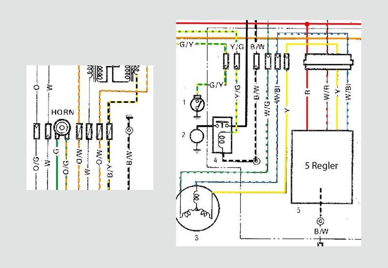 Schaltplan Anlasserrelais Motorrad