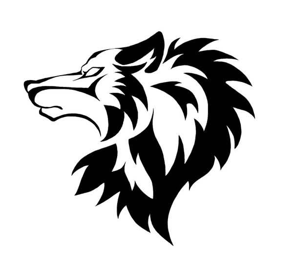 Outstanding Classy Tribal Wolf Face Tattoo Design Golfian Clipart Best Clipart Best