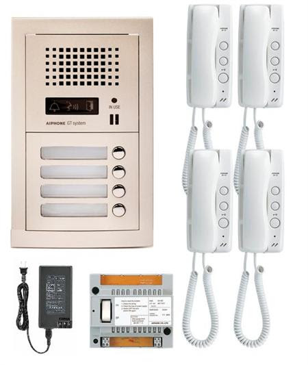 Aiphone Gt 4h 4 Apartment Multi Tenant Audio Handset Intercom System S