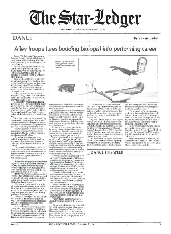 M Joy-Newark Star Ledger