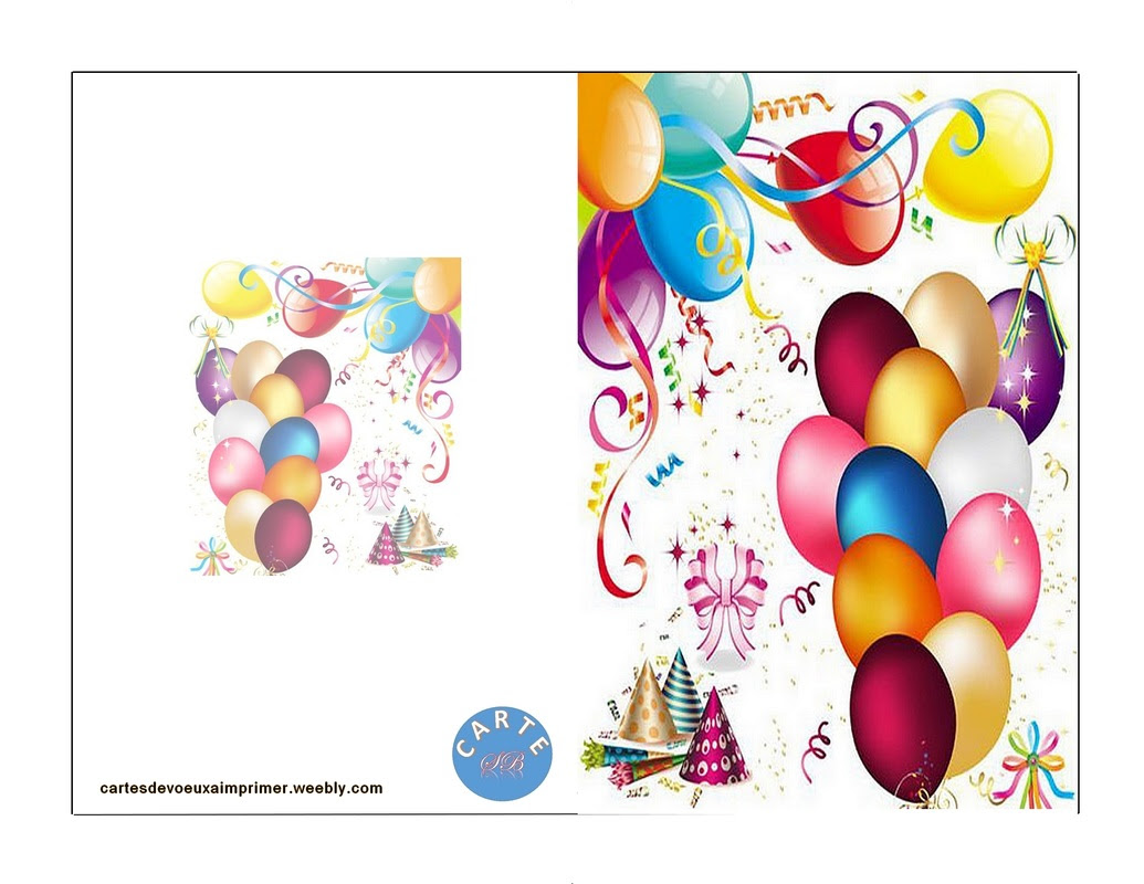 Cartes Anniversaire A Imprimer Gratuitement Cartes De Voeux A Imprimer Gratuitement
