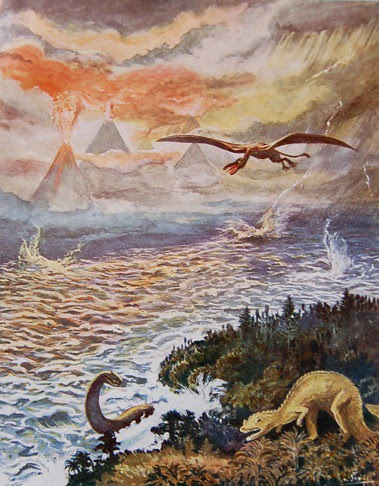 I have no idea why there is a picture of dinosaurs in this book