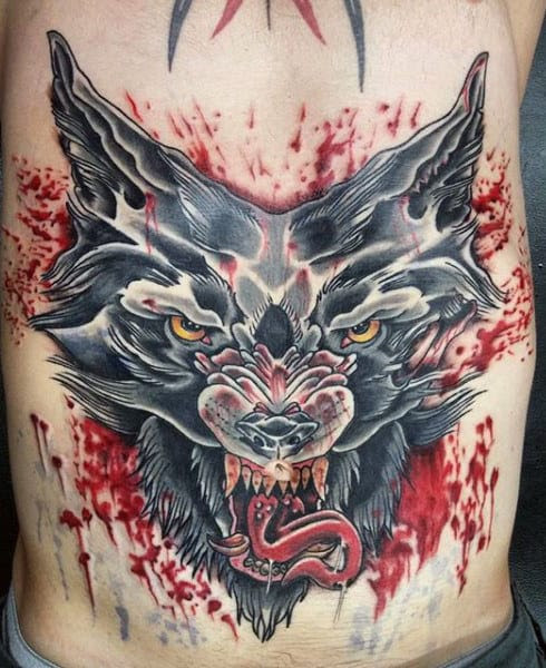 animal stomach tattoos
