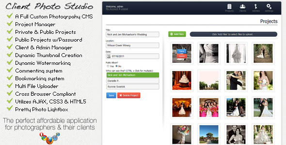 Client Photo Studio - Photography CMS - CodeCanyon Item for Sale