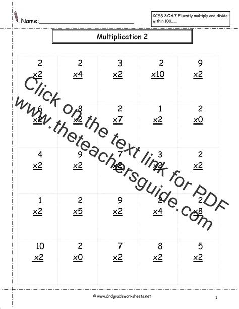  multiplication worksheets and printouts