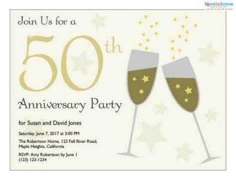 Free Printable 50Th Anniversary Invitation  