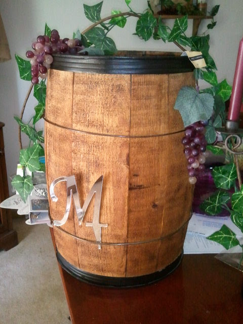 Wine Barrel Card Box! | Weddingbee Photo Gallery