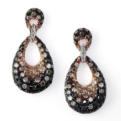 EFFY Collection | 1 CT. T.W. Enhanced Black Champagne and White ...