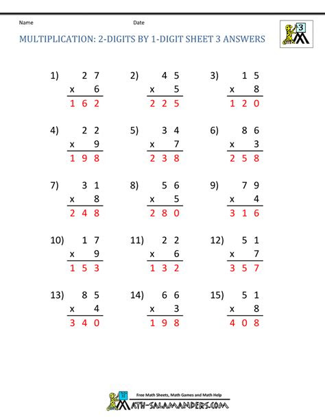 Free biology worksheets and answer keys are available from the kids know it network and the biology corner, as of 2015. multiplication practice worksheets grade 3