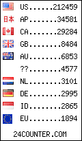 visitors by country counter