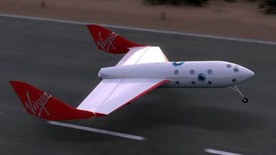 An artist's concept of SPACESHIPTWO.