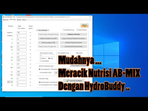 Meracik nutrisi Hidroponik AB-MIX dengan HydroBuddy Part. 1