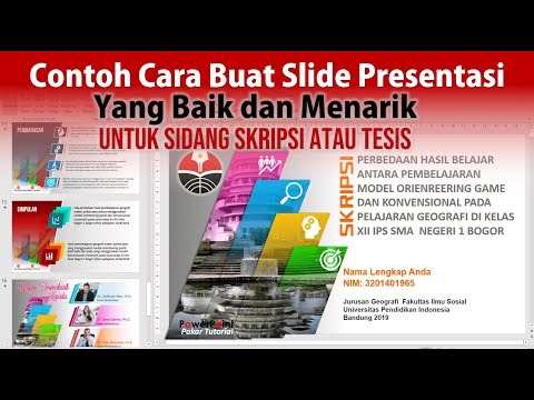 Contoh Cara Membuat Slide Presentasi untuk Sidang Skripsi atau Tesis