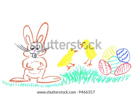 easter bunnies eggs and chicks. easter bunnies and chicks and