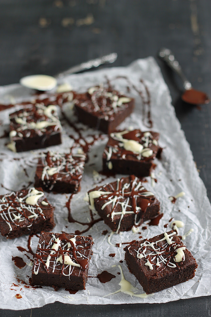 Chocolate Covered Vegetarian Gluten-Free Black Bean Brownies 