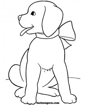  Coloring Sheets on Dog Coloring Pages For Kids   Printable Coloring Pages For Kids