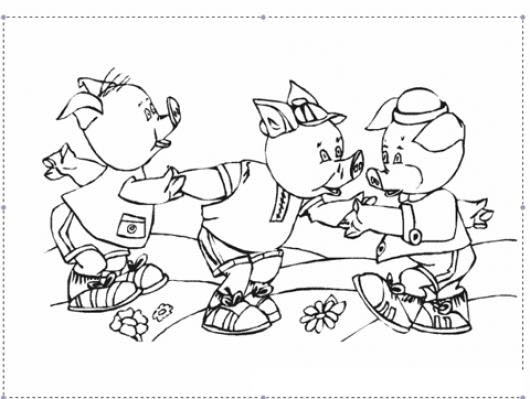 Dibujo De Los Tres Cochinitos Para Pintar Y Colorear Colorear Dibujos Varios Dibujo De Los Tres Cochinitos Para Pintar Y Colorear Dibujosa Com
