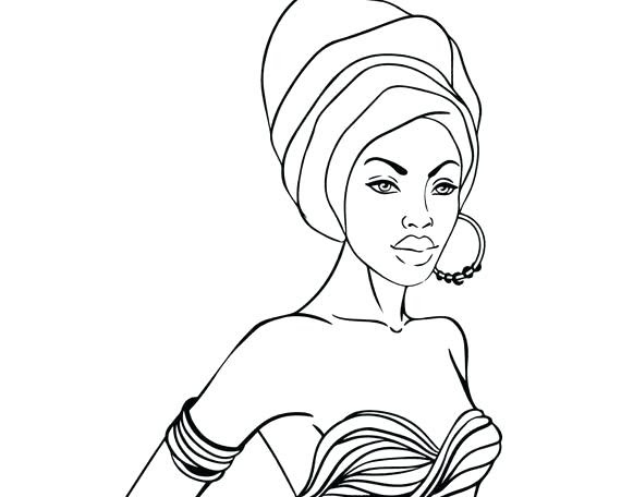 Download Black Girl With Afro Drawing | Free download on ClipArtMag