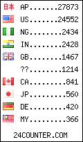 visitors by country counter